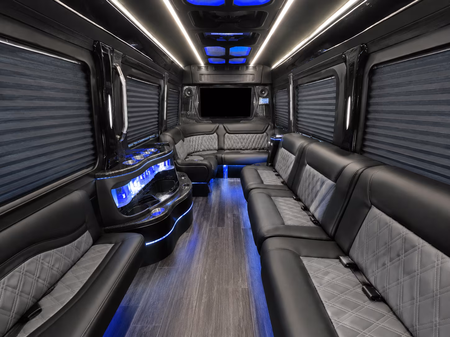 hayward 30 passenger party bus inside