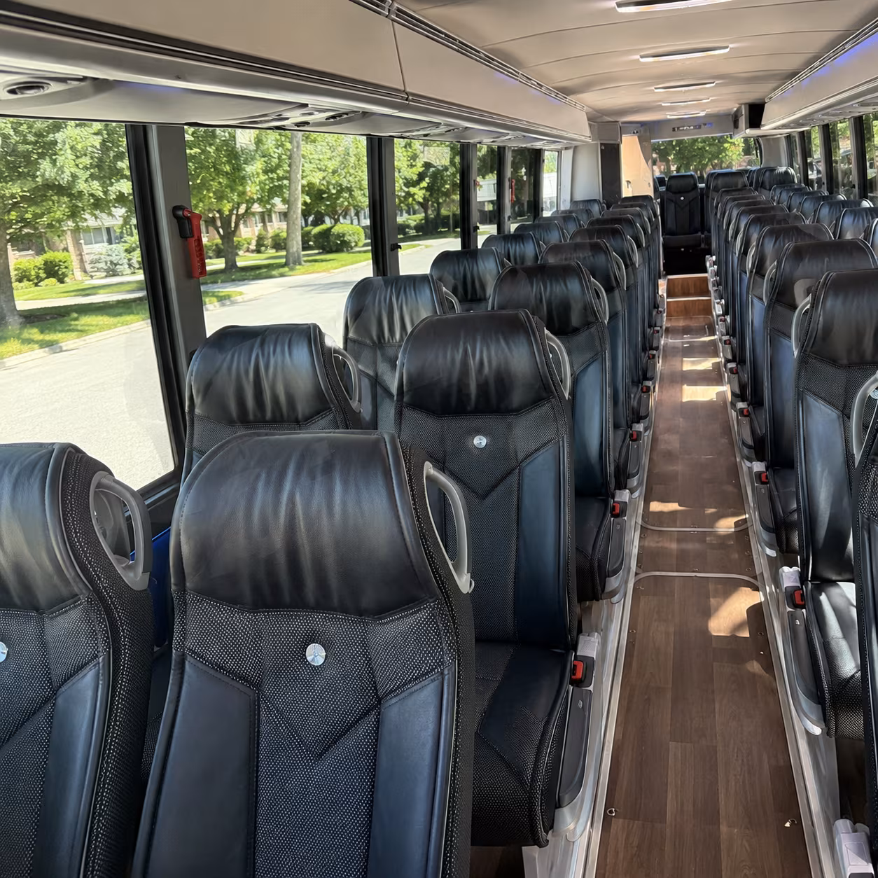 hayward charter bus interior